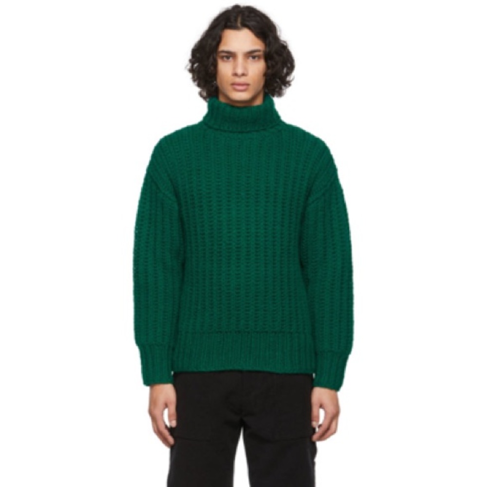 Ami Deep Green Turtleneck Sweater